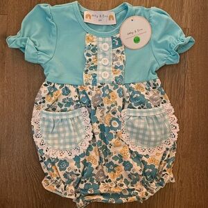 Floral Baby bubble with Pockets